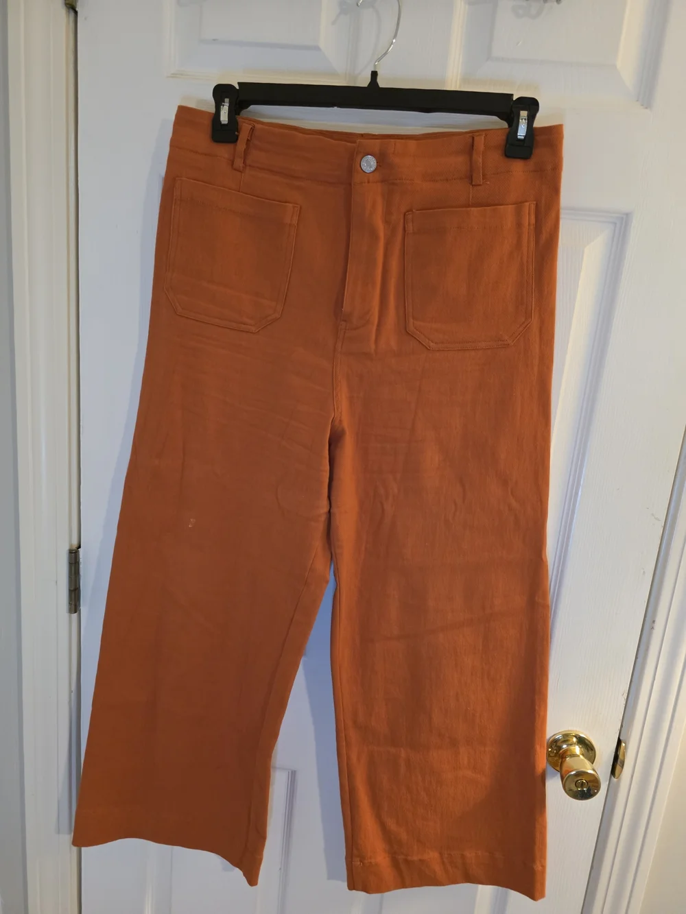 eesome Wide-Leg Jeans in Rust Orange - Picture 1 of 4